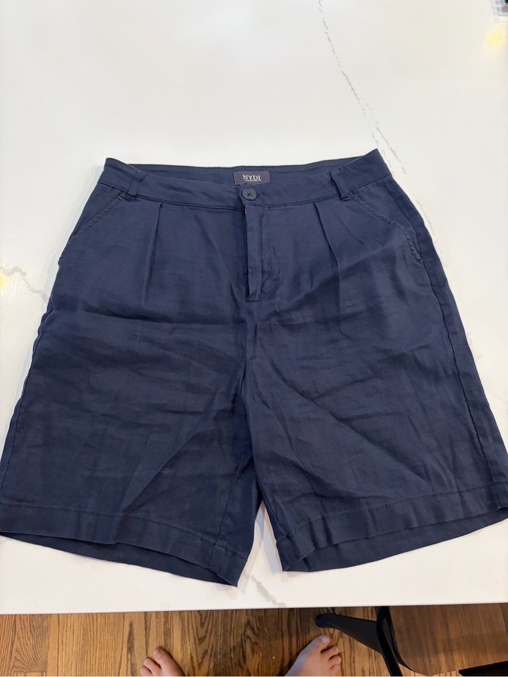 NYDJ Women’s Navy Flat Front Shorts - Size 0